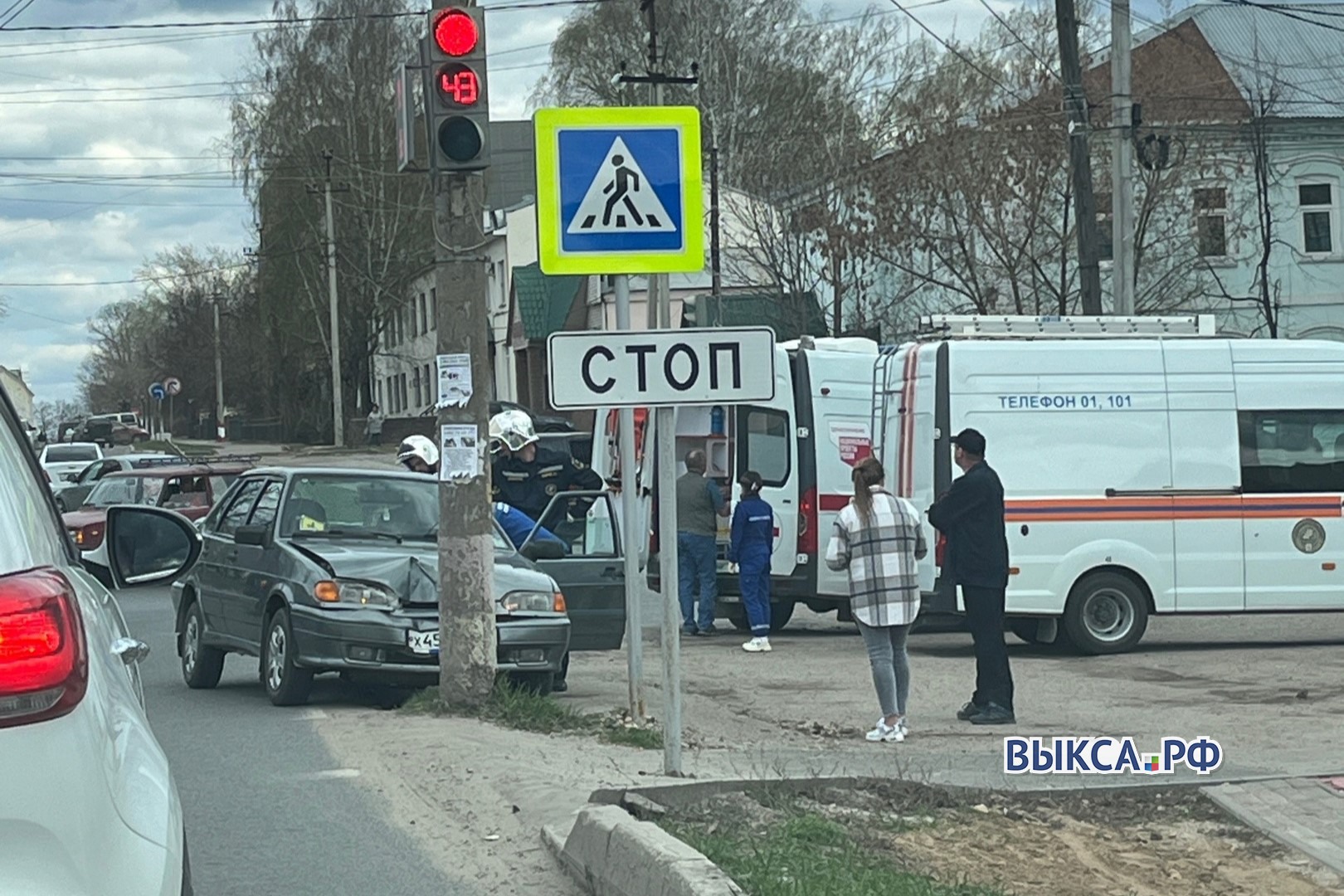 Потеряла сознание и врезалась в столб